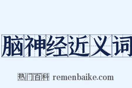 脑神经近义词是什么意思的图片